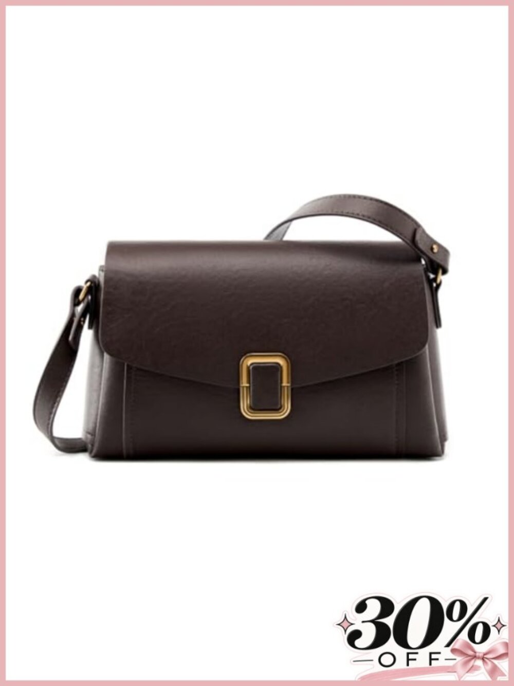 Genuine Leather Crossbody Bag Adjustable Shoulder Satchel Purse